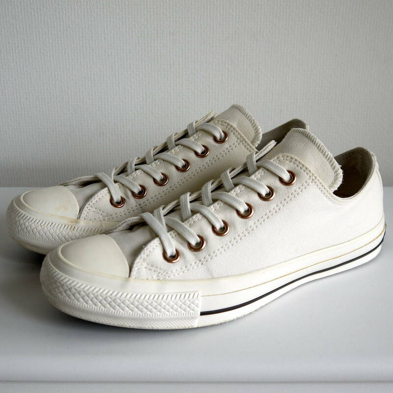 CONVERSE ALL★STAR　コンバース オールスター ローカット〈 5.5インチ　24.5cm 〉ホワイト　ゴールドホール　良品