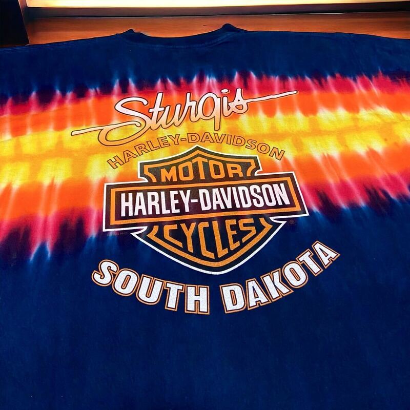 USA古着　HARLEY DAVIDSON ハーレーダビッドソン タイダイ　半袖Tシャツ★Lサイズ　USA製★