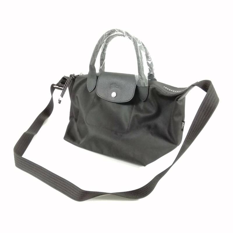 【新品・未使用品】LONGCHAMP ロンシャン ユニセックス ナイロン ショルダーバッグ 斜め掛けバッグ Shoulder bag オールブラック (#DWR6Z)