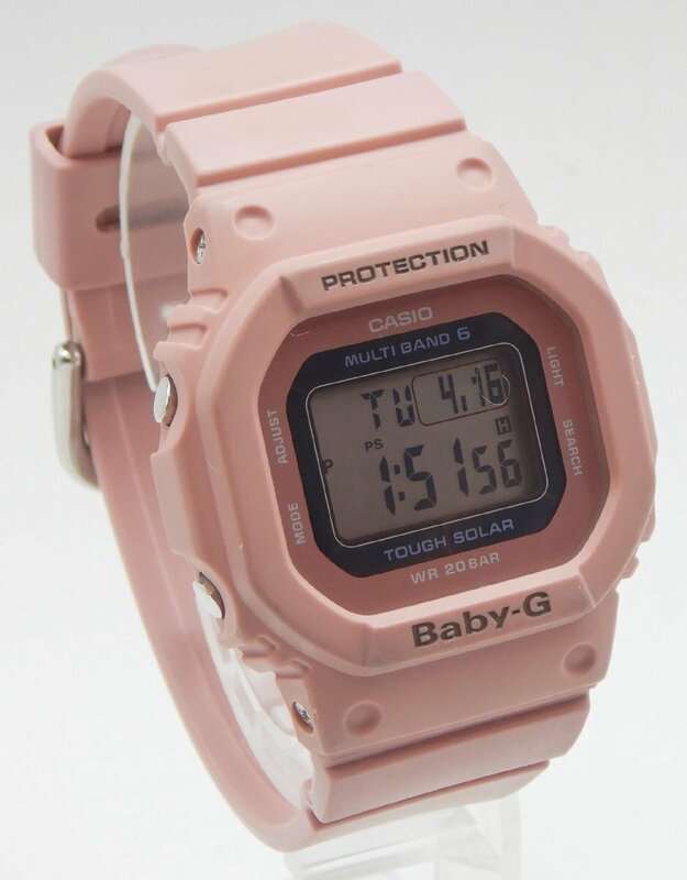 CASIO カシオ Baby-G☆腕時計 BGD-2000UET デジタル ピンク タフソーラー☆動作品☆Z0416952