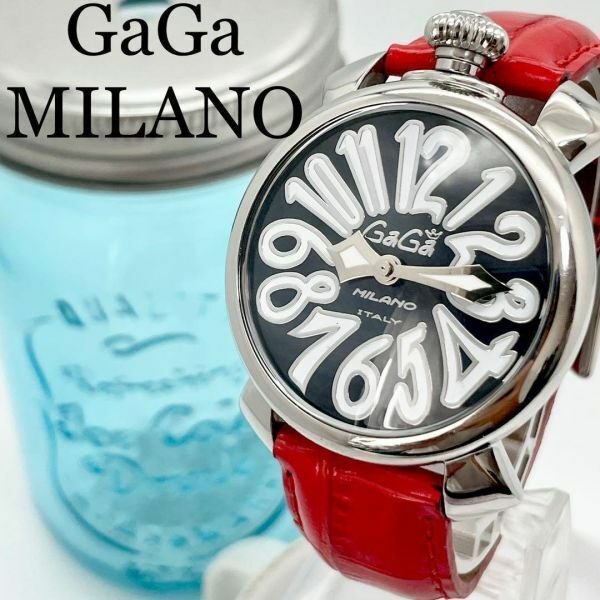 134 ガガミラノ時計　メンズ腕時計　レディース腕時計　マヌアーレ40 レッド