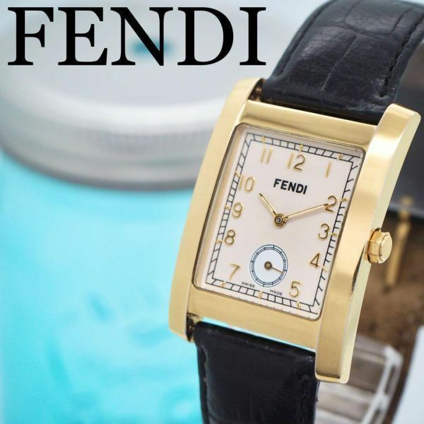 151 FENDI フェンディ時計　メンズ腕時計　ゴールド　スモールセコンド