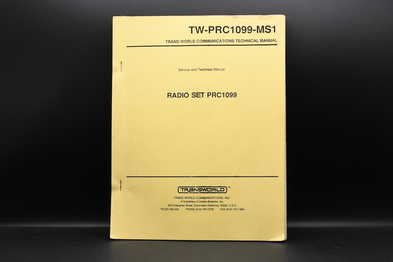 軍用品 RADIO SET PRC1099の説明書 マニュアル 米軍 ミリタリー ■24211
