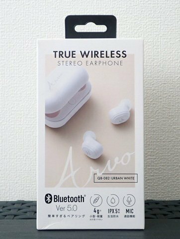 ●BB● 新品 Bluetooth ver5.0 カナル型ワイヤレスイヤホン Q.B-08.2WH ホワイト (管理No-110)