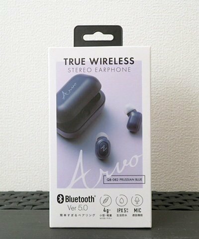 ●BB● 新品 Bluetooth ver5.0 カナル型ワイヤレスイヤホン Q.B-08.2BL ブルー (管理No-TI)