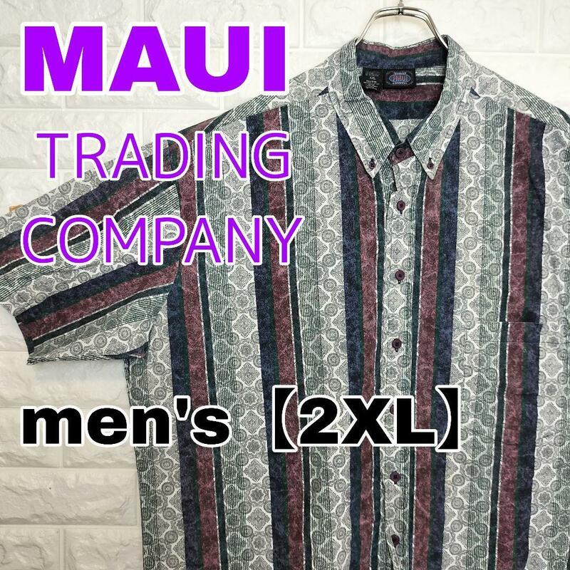 B802【MAUI TRADING COMPANY】半袖シャツ【メンズ2XL】