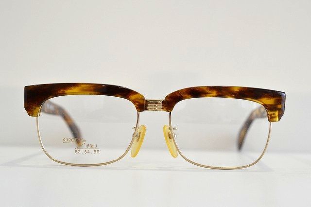 鯖江眼鏡 　ヴィンテージ 　手作り　メガネフレーム　サーモント べっ甲ロイド　金張り　セルロイド　職人手作り　新品未使用2