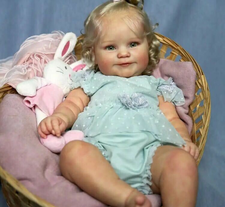 赤ちゃん人形　リボーンドール　52cm 幼児　1.2キロ　ハーフの女の子　シリコンビニール　手仕上げ　ソフトボディー　本物思考製造