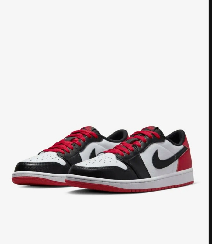 28 Nike Air Jordan 1 Low OG Black Toe つま黒　Us10 ロー ナイキ ジョーダン　ブラックトゥ　