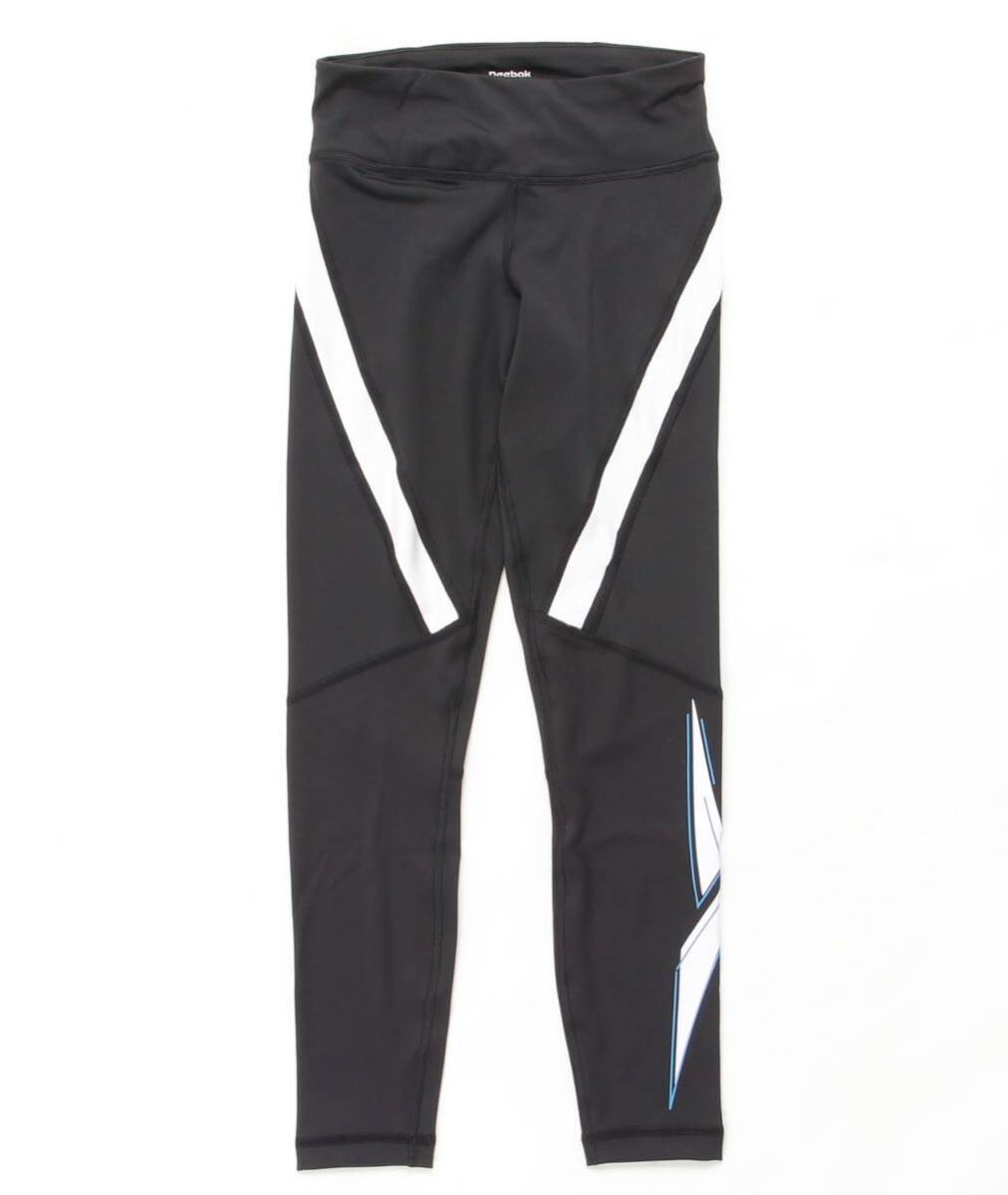 Reebok ワークアウトレディベクターレギンス ［Workout Ready Vector Leggings］ リーボック　ブラック×ホワイト　黒