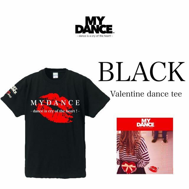 MYDANCE WEAR マイダンス　Valentine Amore tee 唇　ロゴ　ビッグTシャツ　ダンスウェア　オーバーサイズ　ブラック　黒