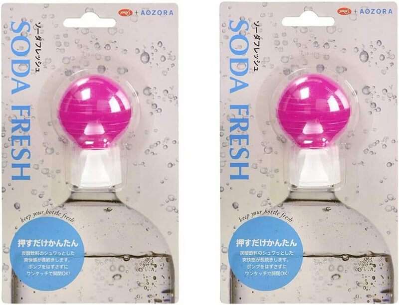 あおぞら(Aozora) 炭酸を維持するペットボトル用キャップソーダフレッシュ ピンク 2個セット 炭酸水 ペットボトル ワンタッ
