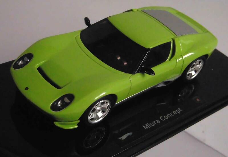 1/43 ランボルギーニ ミウラ コンセプト 黄緑 HW エリート Lamborghini Miura Concept Light Green Hot Wheels ELITE 送料込