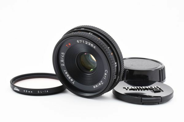 動作良好 Contax Carl Zeiss Tessar 45mm F2.8 AEJ MF Standard Pancake Lens 単焦点 パンケーキ 標準 レンズ / コンタックス Y/C #5990