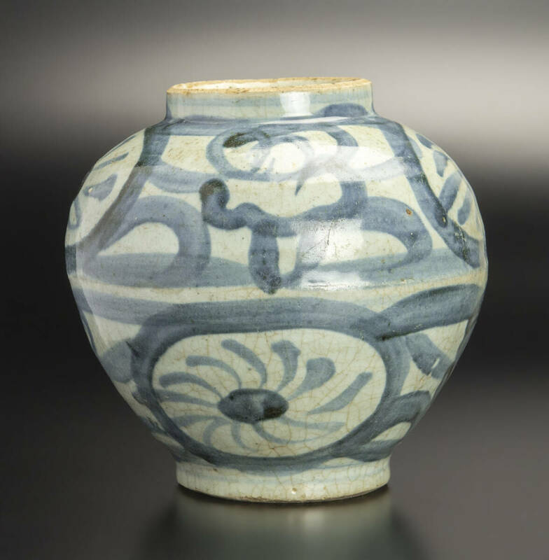 明 青花罐 中国 古美術