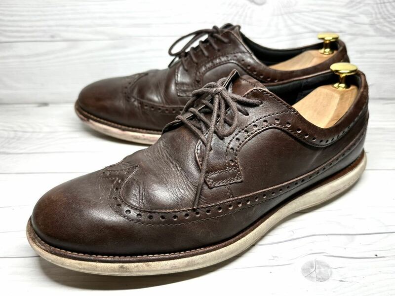 【即決】REGAL 25.5cm リーガル メンズ 茶色 ブラウン ウィングチップ 革靴 本革 レザー ビジネスシューズ くつ