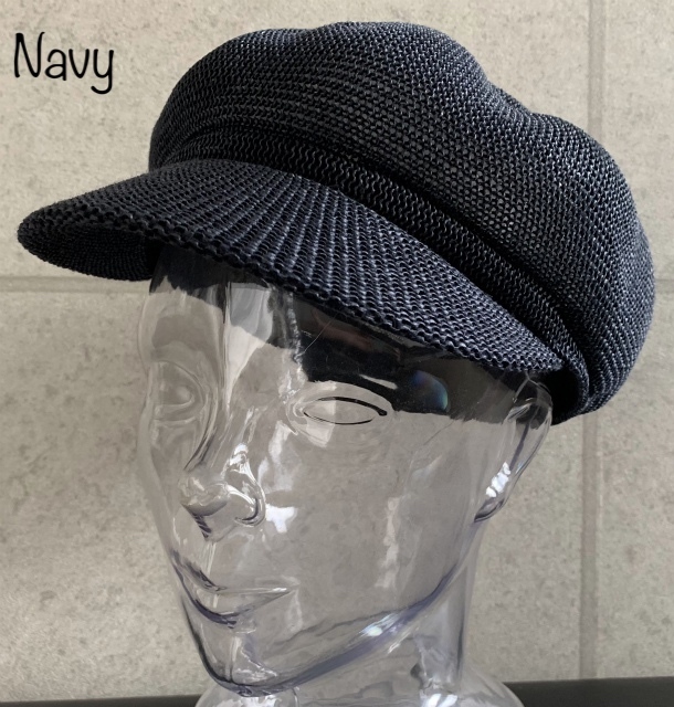 帽子 ペーパー キャスケット サーモ ボリューム 軽量 形状記憶 メンズ レディース 春 夏 サイズ調整 紫外線対策 男女兼用 ネイビー