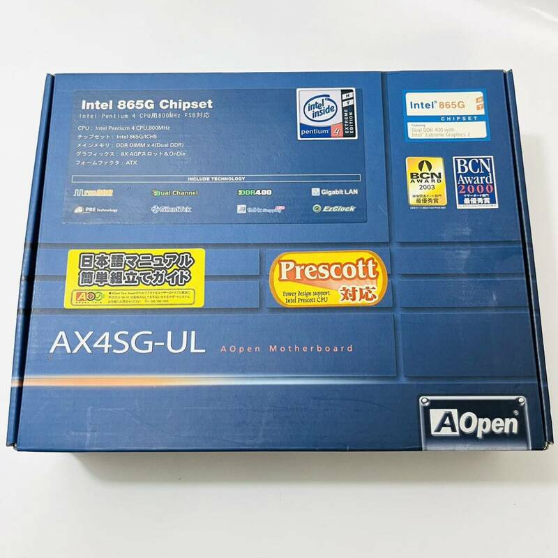 【未使用】AOpen AX4SG-UL Soket478対応 SDRAM ATX マザーボード