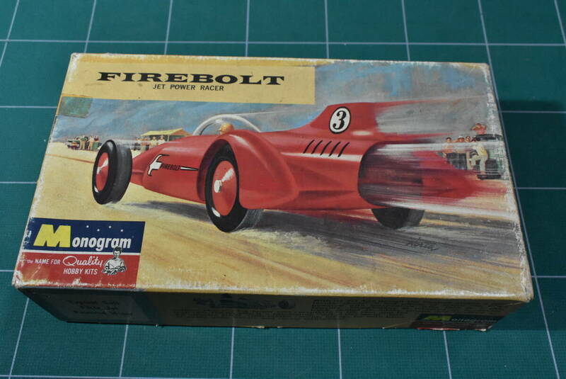 Qm531 絶版 1959年製 Monogram 1:29 firebolt Jet Power Racer DRAG RACE HOTROD ヴィンテージ ホットロッド 箱 デカール 部品取 60サイズ