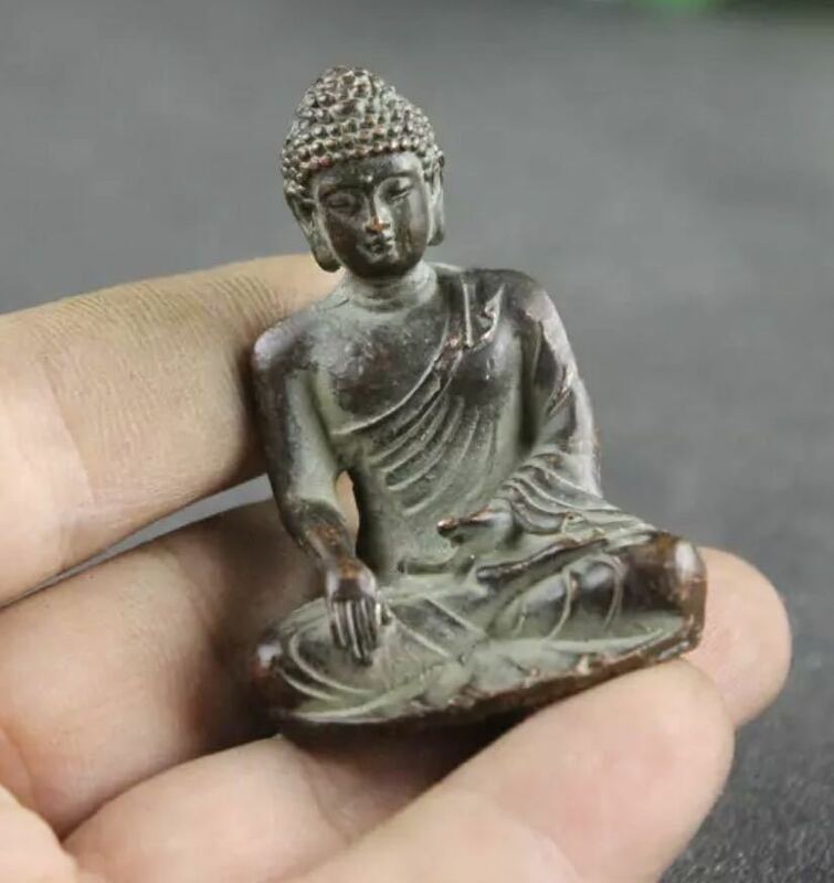 仏教美術 仏像 銅製 豆仏　兜仏