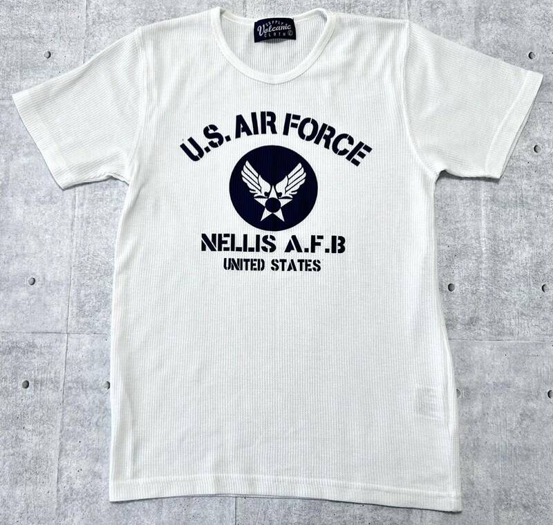 VOLCANIC US AIR FORCE サーマル 半袖 Tシャツ ミリタリー　　クルーネック ユーエスエアフォース アメリカ空軍 早3703