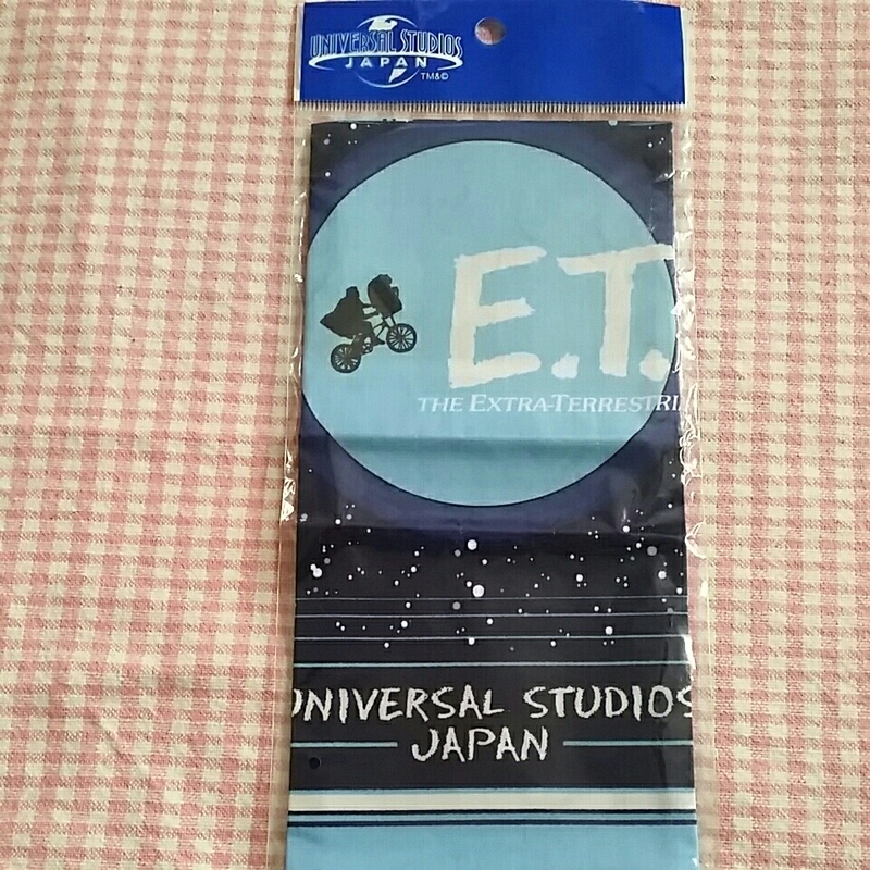 【新品未使用】　UNIVERSAL STUDIOS JAPAN E.T. ハンカチーフ　／　イーティー　(-)_(-)　USJ ユニバーサルスタジオジャパン