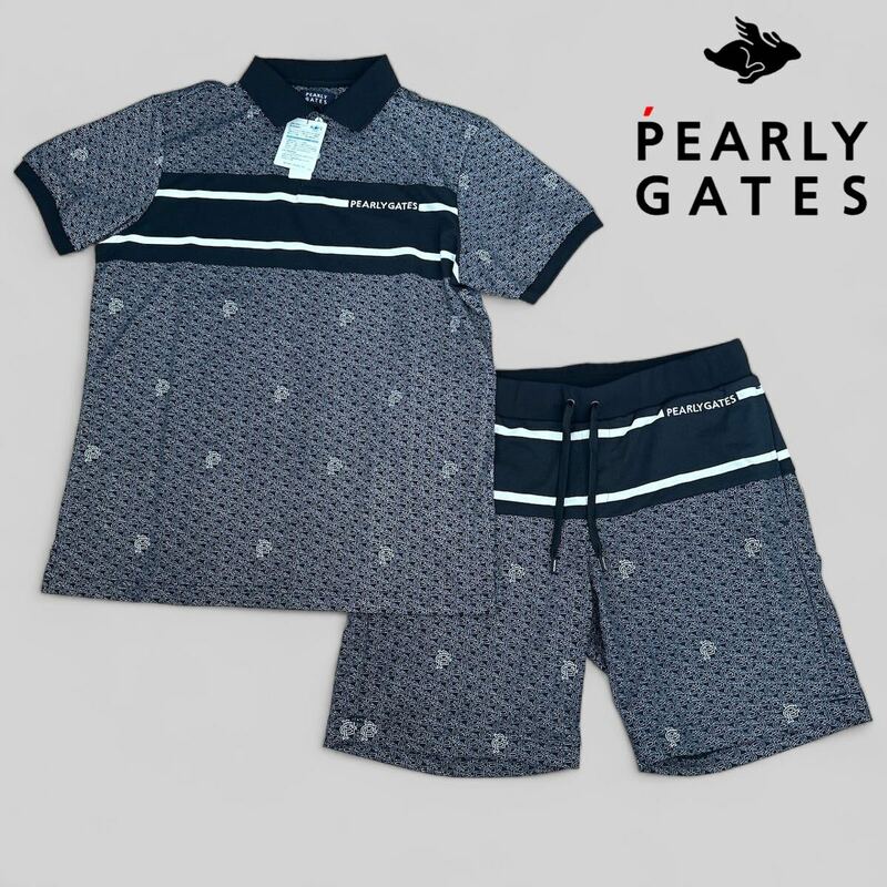 新品 パーリーゲイツ PEARLY GATES 日本製 ゴルフウェア メンズ 夏物 セットアップ 即完売モデル 国内正規品 サイズ6(XL)、