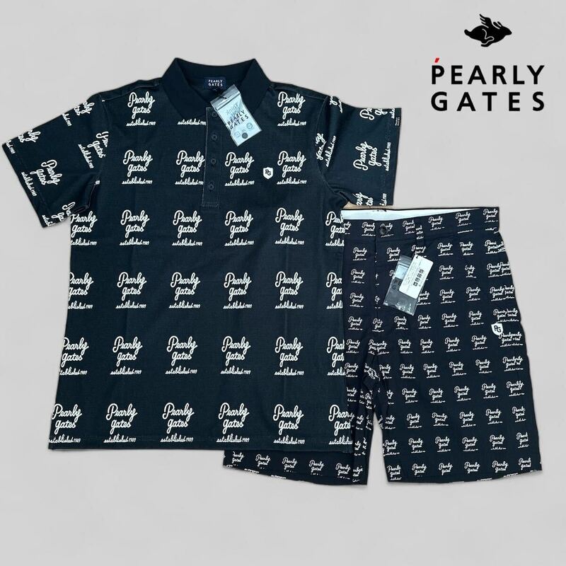 新品 パーリーゲイツ PEARLY GATES 日本製 ゴルフウェア メンズ 夏物 セットアップ 即完売モデル 国内正規品 サイズ6(XL)