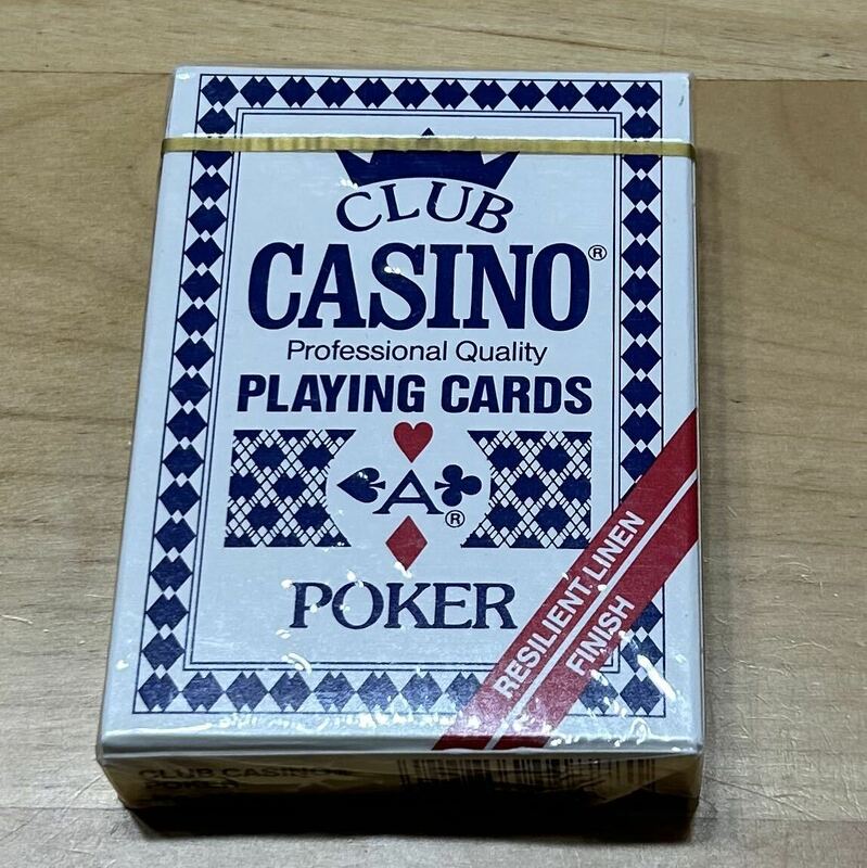 【新品未開封品】即決！CLUB CASINO クラブ・カジノ トランプ(青) PLAYING CARDS プラスチックコーティング Ohio Made in U.S.A.