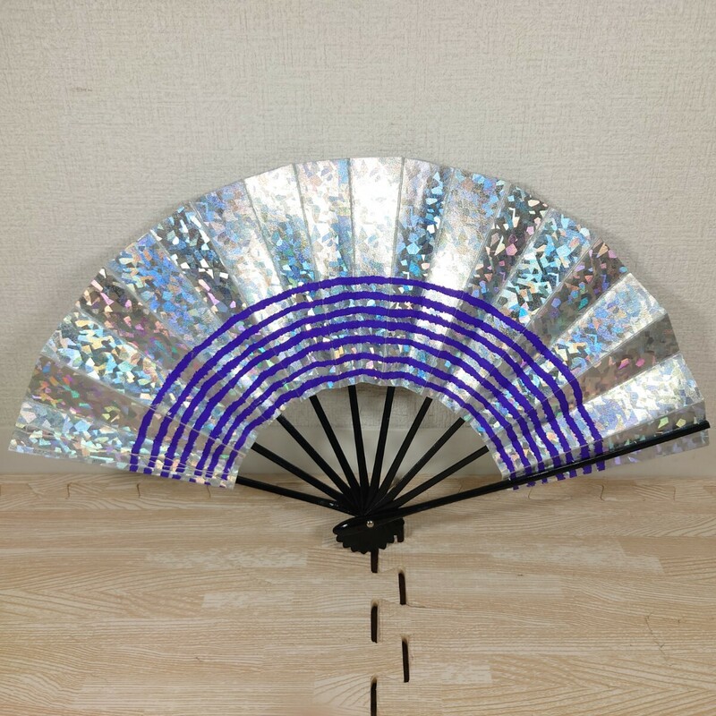 銀 紫 舞扇子 扇子 舞扇 日本舞踊 和装小物