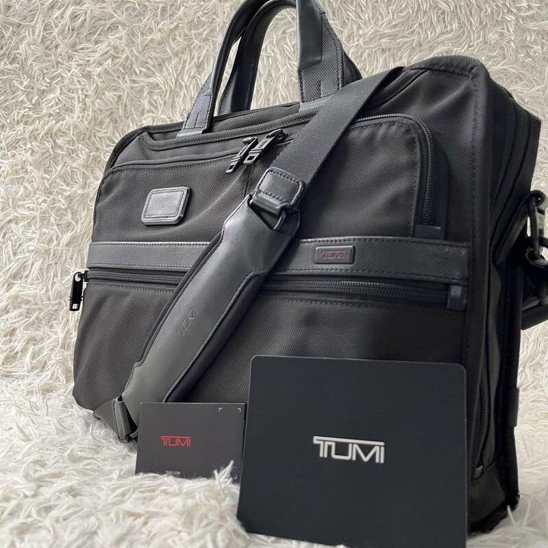 美品 TUMI トゥミ ALPHA ii アルファ2 ビジネスバッグ ブリーフケース 書類カバン 2way ブラック 黒 メンズ A4〇 PC〇 大容量 出張