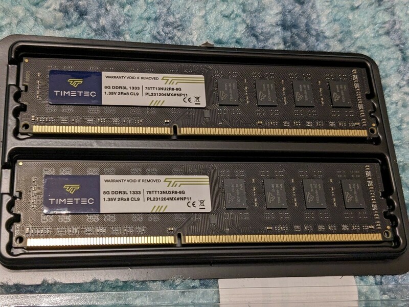 0604u1747　Timetec Hynix IC デスクトップPC用メモリ DDR3L 1333 MHz 16GB(8GBx2枚)
