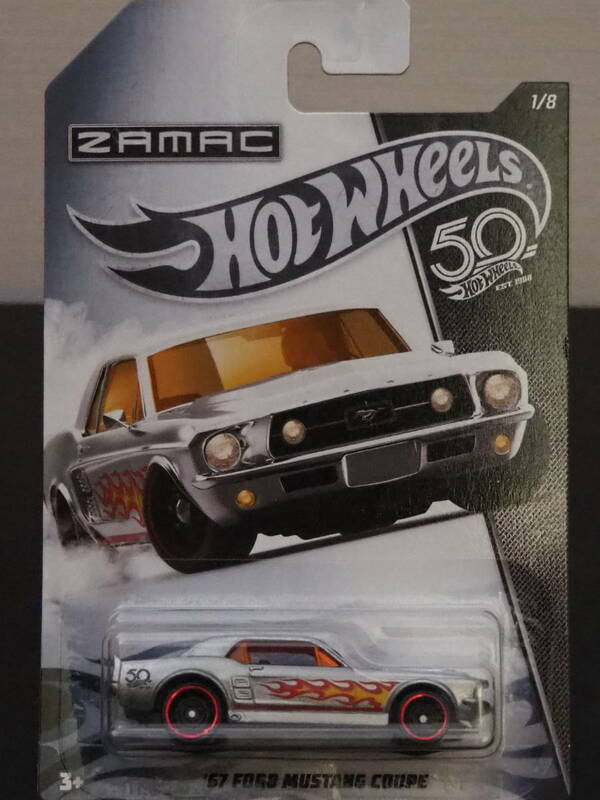 HOT WHeeL 67 FORD MUSTANG COUPE FLAMS ZAMAC HW 50th ムスタング ミニカー ５０周年記念 LIMITED EDITION ザマック ホットウィール