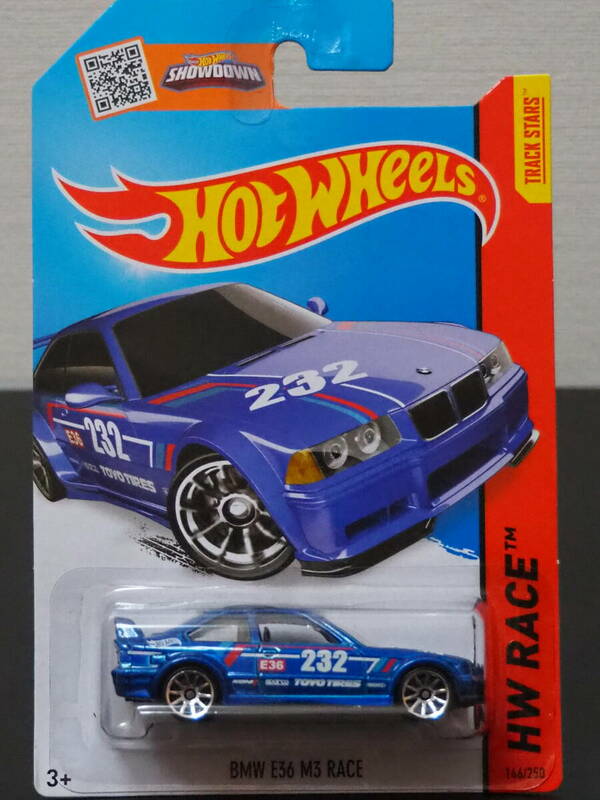 HOT WHeeLs BMW E36 M3 RACE CAR KONI TOYO TIRESビーエム エムスリー ミニカー フルエアロ CUSTOM オバフェン レース仕様 ホットウィール