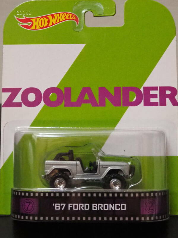 HOT WHeeLs 67 FORD BRONCO ZOOLANDER メタル フォード ブロンコ ミニカー ズーランダー 劇中車 RETRO ENTERTAINMENT ホットウィール