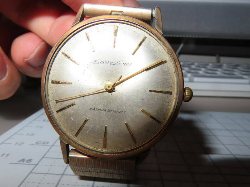 ネコポス可 SEIKO　セイコーライナー　腕時計　手巻き　23石