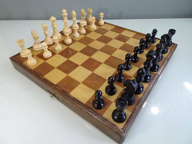 チェス　木製　折りたたみ台　昭和レトロ　アンティーク　当時物　中古