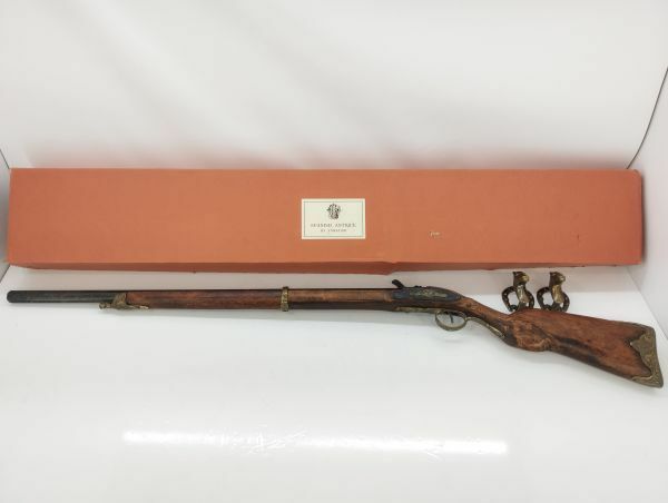 S/ SPANISH ANTIQUE YAMATANI スパニッシュアンティーク 古式銃 装飾銃 ライフル 壁掛フック付 / NY-1560