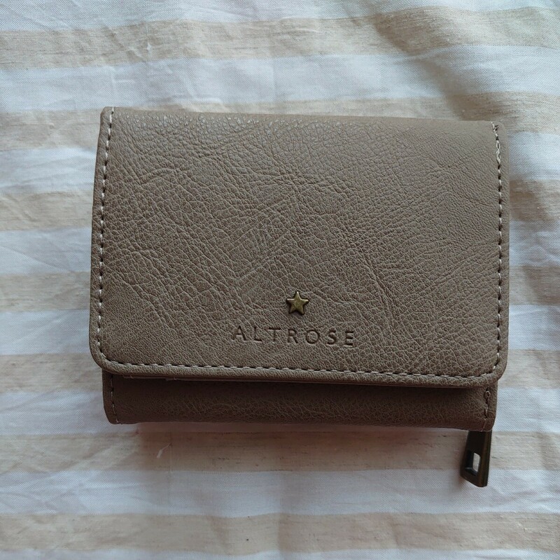財布 小銭入れ 三つ折り財布 コンパクト 小さい ALTROSE アルトローズ グレー ねずみ色 