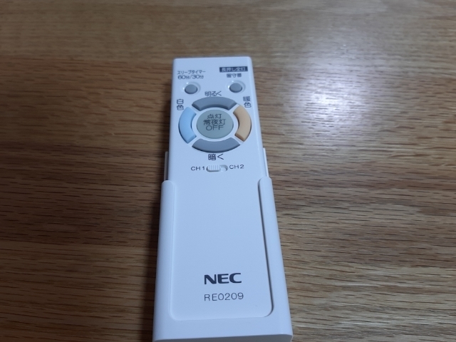 NEC　照明専用リモコン　REO209　（動作確認済み）