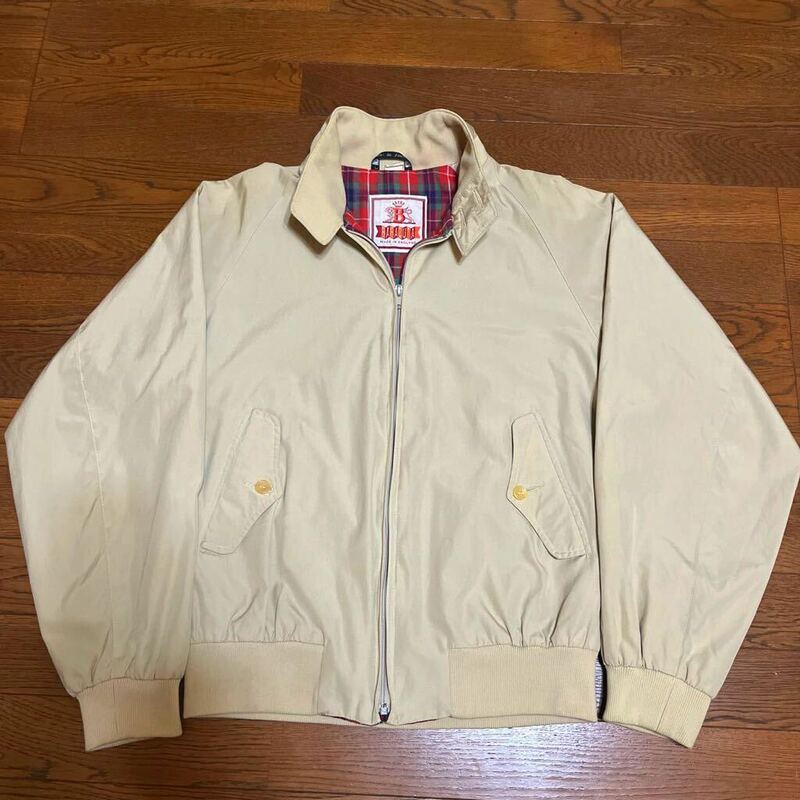 80s 英国製 バラクータ BARACUTA Ｇ9 40コットン ジップ ジャケット ブルゾン ハリントンジャケット ベージュ ヴィンテージ OPTI 03