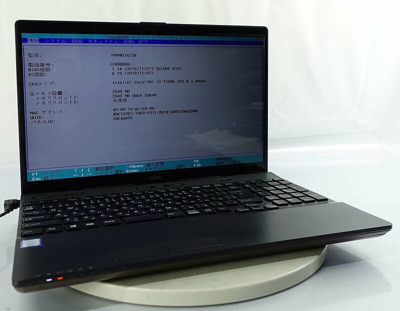 OS無し訳あり 富士通 LIFEBOOK WA2/D1 FMVWD1A23/Core i3 7100U/メモリ2GB/HDD無/Windows ノート PC テンキー fujitsu S042910K