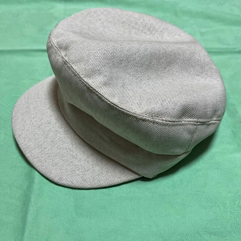 △ レディース キャスケット 56cm ハット キャップ ホワイトベージュ 帽子