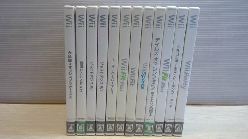 [C5256-39] ゲームソフト Nintendo Wii 12枚セットスーパーペーパーマリオ、ジャストダンスWii 他 0408