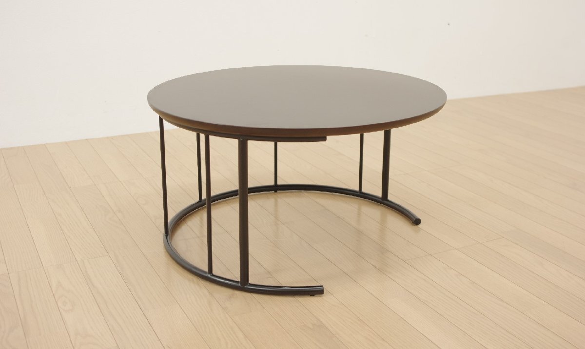 フクラ HUKLA センターテーブル TMRB MHサイズ 円卓 丸 サイド 新品約11万 スチール脚 リビング ダイニング 木 ウッド モダン シンプル