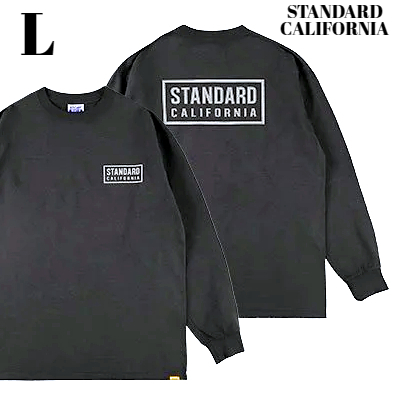 L 新品【STANDARD CALIFORNIA SD HEAVYWEIGHT BOX LOGO LS Tee BLACK スタンダードカリフォルニア ロンTシャツ ロングスリーブ Tシャツ】