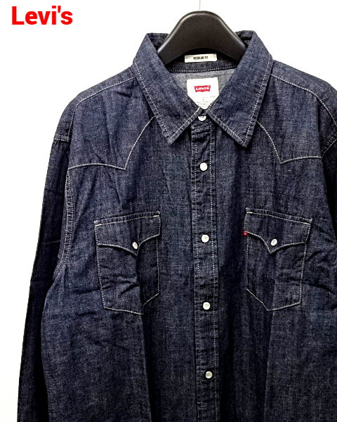 L【Levi's Denim Western Shirt 117508 3LMLW0313CC 110406 INDIGO リーバイス デニム ウエスタンシャツ インディゴ】