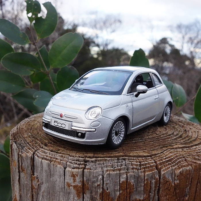 【送料350円】ＦＩＡＴ500 フィアット500 ミニカー シルバー ＦＩＡＴ 500 チンクエチェント イタリア