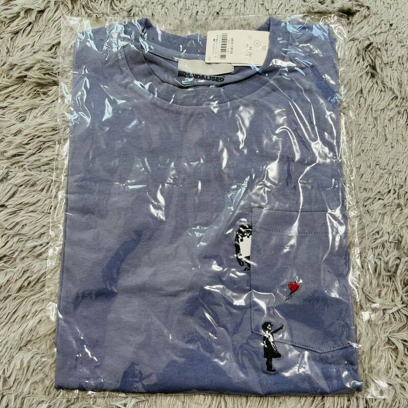 限定★アーバンリサーチ バンクシー Tシャツ SENSE OF PLACE センス オブ プレイス カットソー ブルー 5分袖 M★