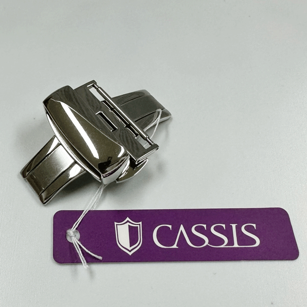 未使用品　CASSIS/カシス　Dバックル　22mm　プッシュ　観音開き　ミラー　CASSM022